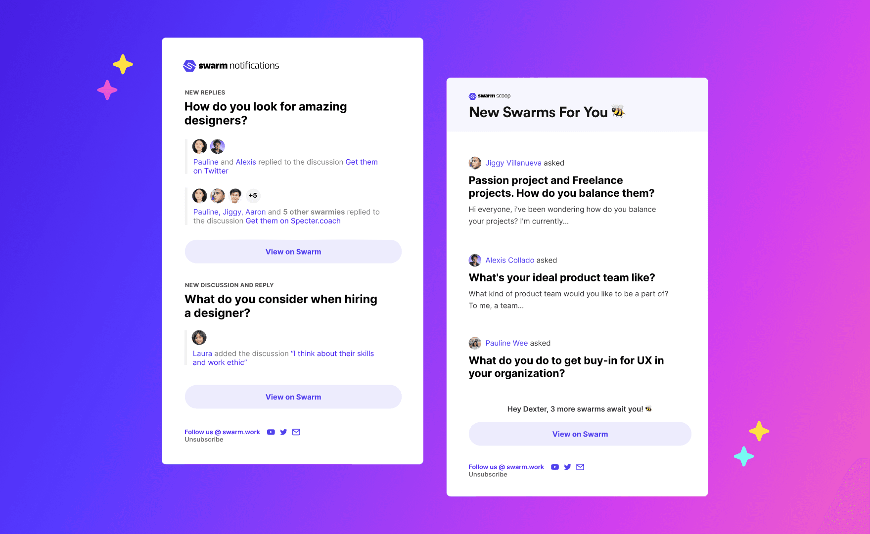 Crafting strategic nudges for top talent on Swarm
