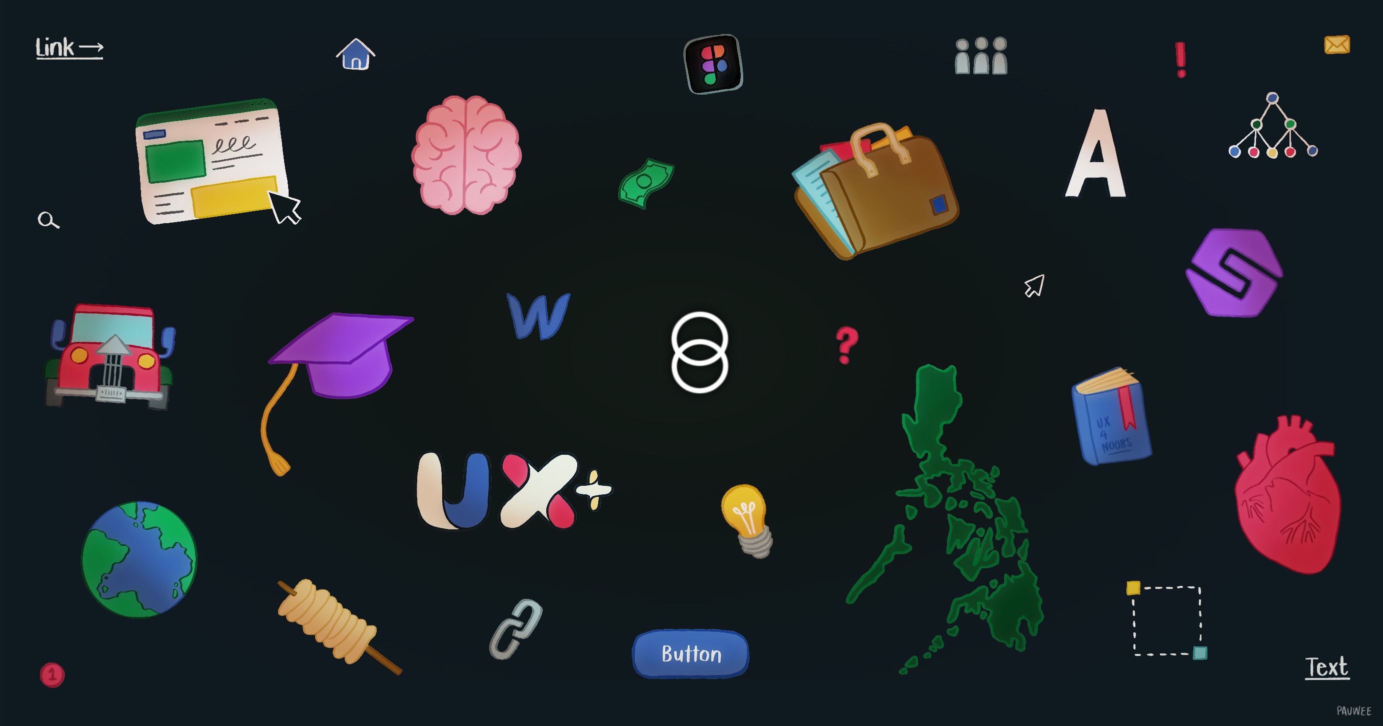 Specter pattern design with geometric elements