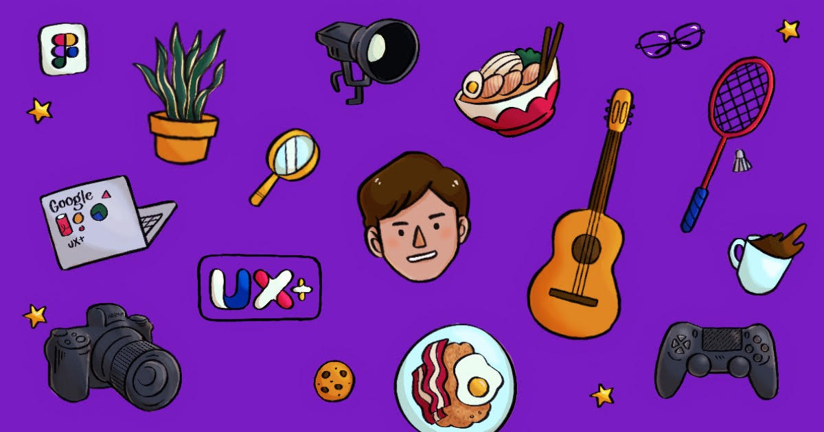 Repeating pattern with illustrated motifs and vibrant colors