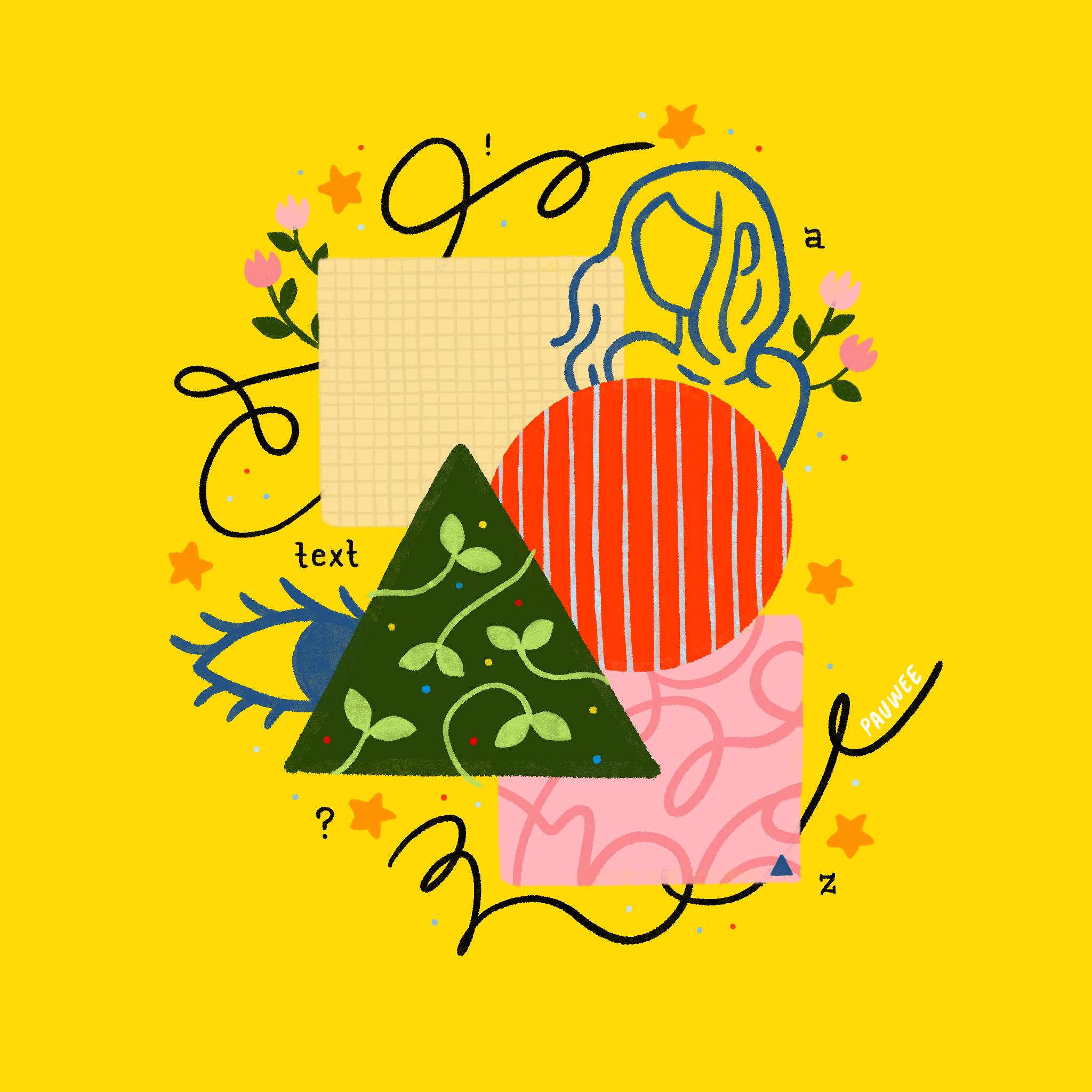 Decorative icon illustration for social media