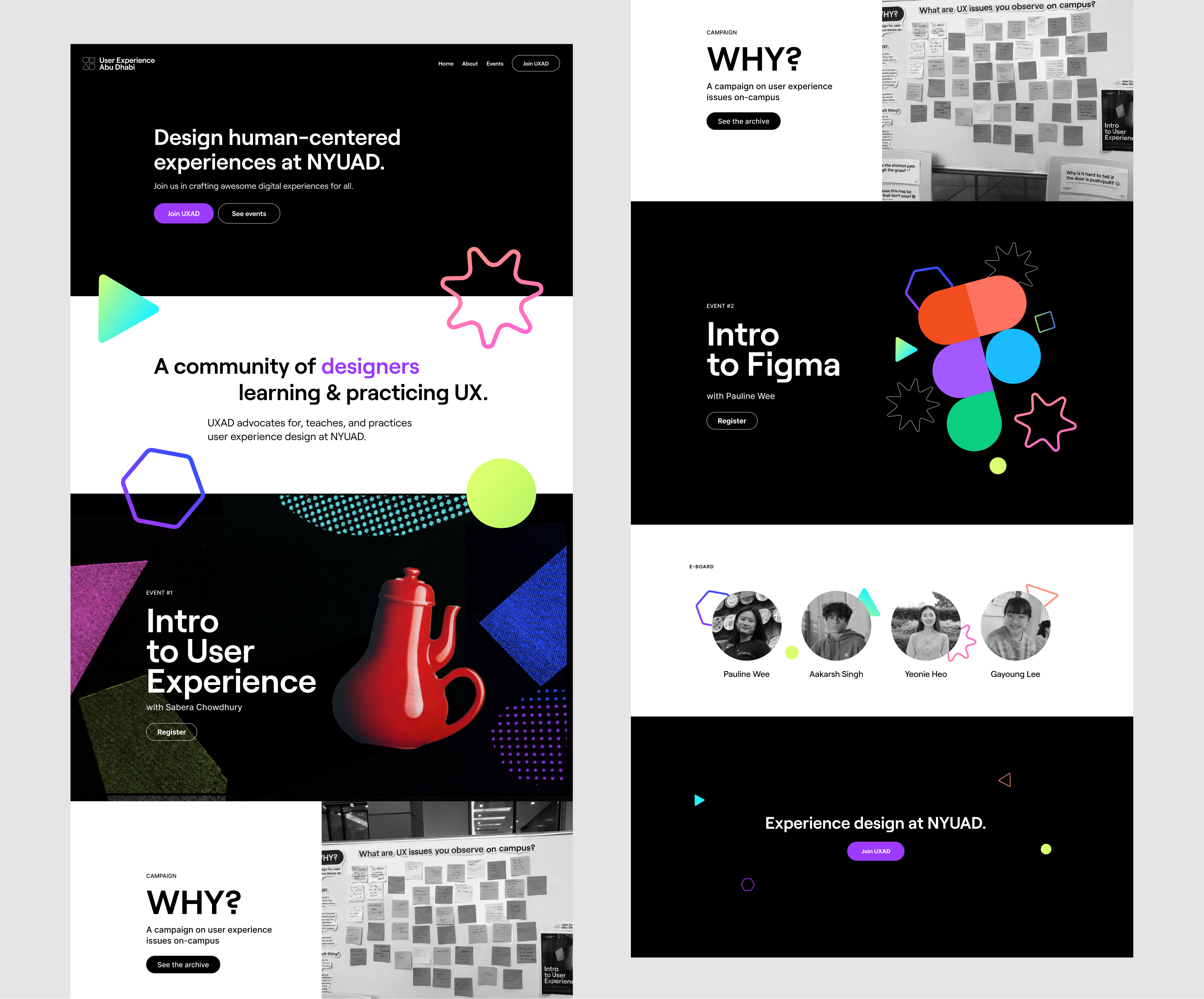 UXAD Website Mockup Version 2